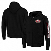 Men's San Francisco 49ers G III Sports by Carl Banks Post Route Full Zip Hoodie Black,baseball caps,new era cap wholesale,wholesale hats
